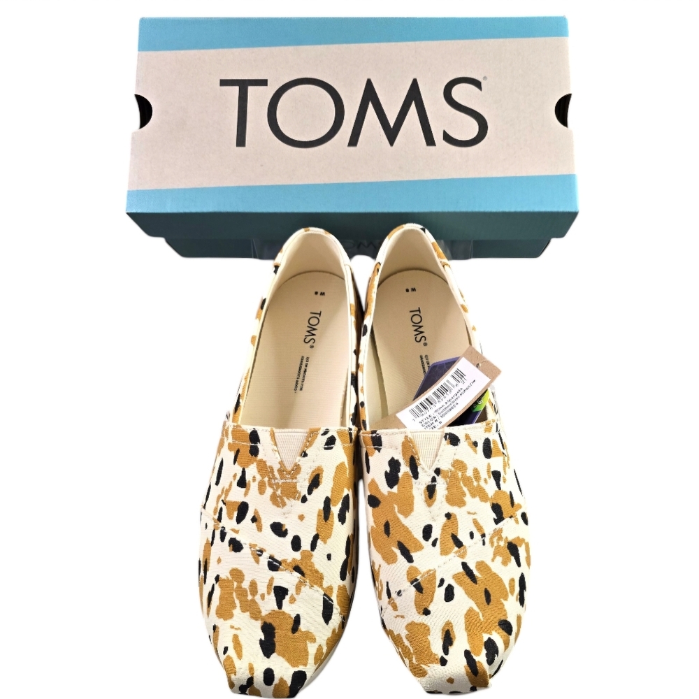 TOMS Alpargata Buckthorn Brown Abstract Cow Ortholite Slip-ons Women's Size 8